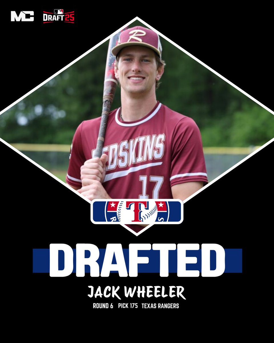 With the one hundred seventy-fifth pick of the 2025 MLB Draft, the Texas Rangers select Jack Wheeler.