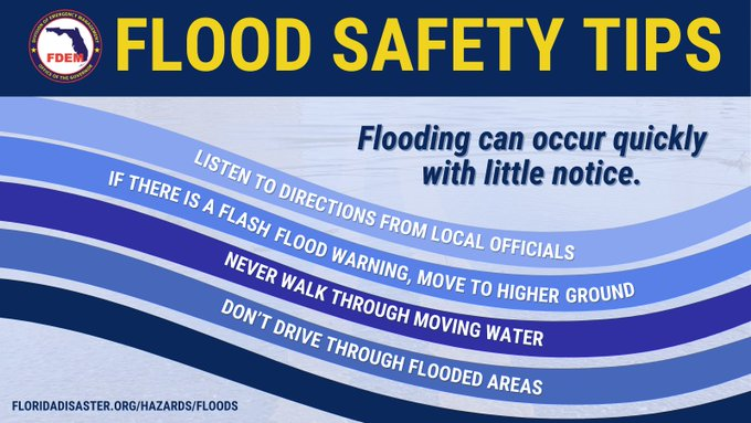 FLSERT's tweet image. ⛈️7/14/25: Widespread rainfall this week may cause flooding!
🌊 Make an emergency flood plan
📻 Stay informed & monitor local weather alerts
🚫 Don't walk or drive through floodwaters - Turn Around, Don't Drown
FloridaDisaster.org/Hazards/Flood