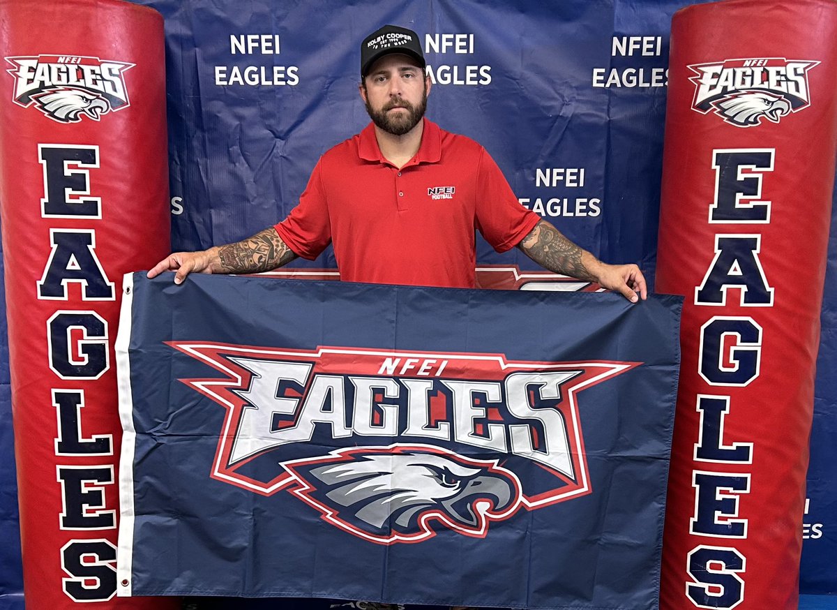 NFEI would like to welcome <a href="/Coach_Boyd12/">RJ Boyd</a> to the staff. Coach Boyd will serve as the Eagles OC. 
#EaglePride #TrustTheProcess 🦅