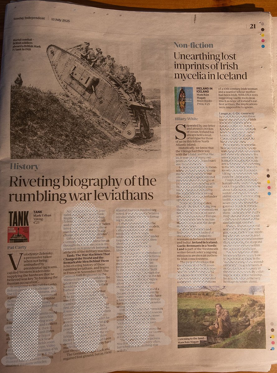 Pat_Carty's tweet image. A page from yesterday&apos;s @TheSundayIndo with my review of Tank: The 10 War Machines That Changed the World and the Remarkable Men Behind Them by @MarkUrban01 
Read it here -  independent.ie/entertainment/…
@VikingBooksUK @PenguinIEBooks