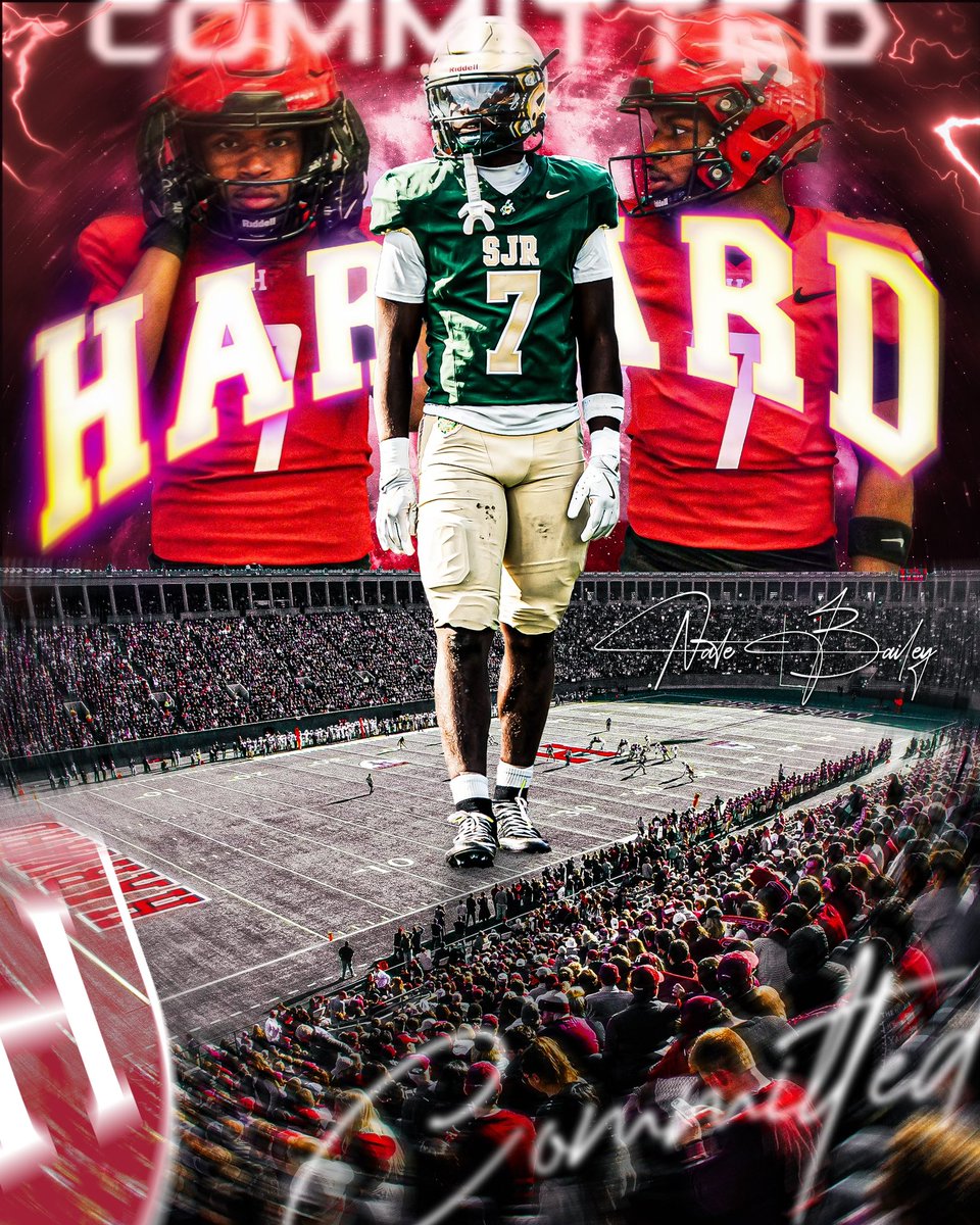 natebailey02's tweet image. Blessed!! @MicFein @Coach_Aurich @skwilliamsjr @SJRCoachAug @HarvardFootball @SJRHighSchool @sherelle_0717 @SJRFB