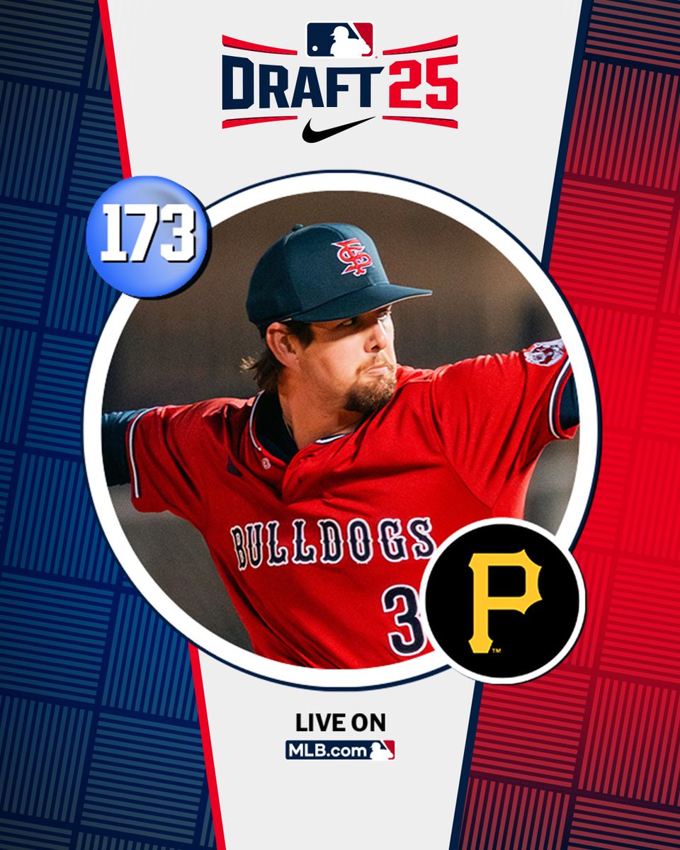 MLB Draft (@mlbdraft) on Twitter photo With their 6th‑round pick (No. 173 overall), the <a href="/Pirates/">Pittsburgh Pirates</a> select <a href="/FresnoStateBSB/">Diamond 'Dogs</a> right-handed pitcher Jack Anker, No. 198 on the Top 250 Draft Prospects list.
Watch LIVE: atmlb.com/4646N4t With their 6th‑round pick (No. 173 overall), the <a href="/Pirates/">Pittsburgh Pirates</a> select <a href="/FresnoStateBSB/">Diamond 'Dogs</a> right-handed pitcher Jack Anker, No. 198 on the Top 250 Draft Prospects list.
Watch LIVE: atmlb.com/4646N4t