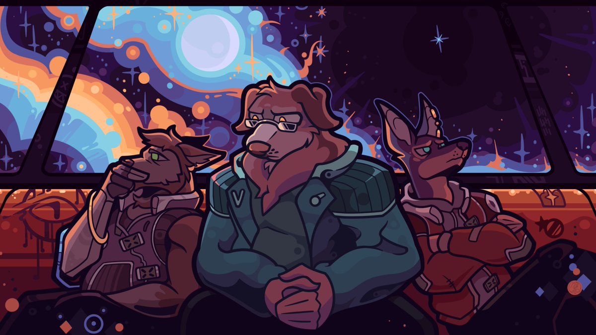 CryptidDog's tweet image. Here's the other piece of new menu art for the Roads Yet Traveled update coming later this month! Be sure to check out the p4tr e0n for when that drops and other updates! Awesome piece done by the talented @RouzNik