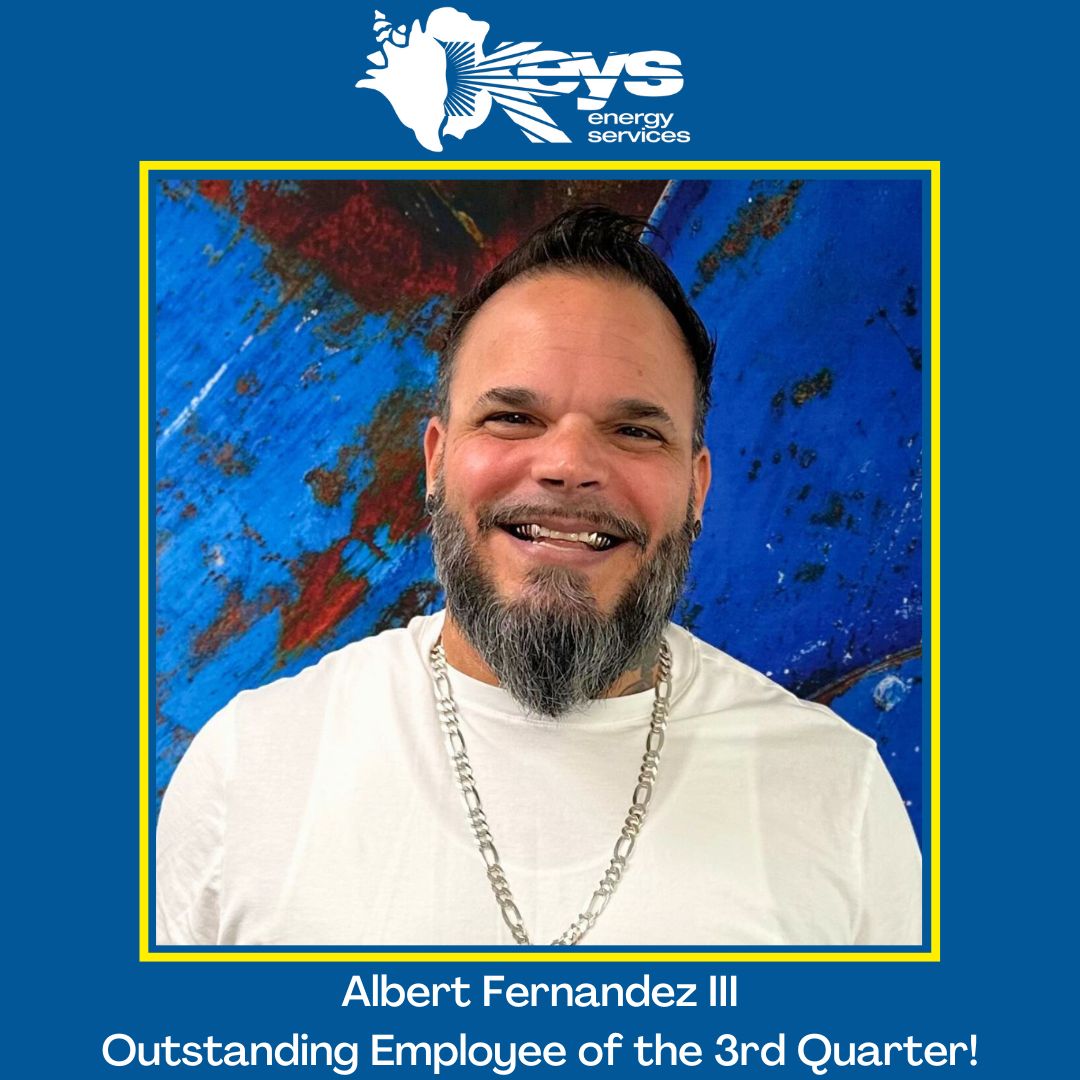 Albert Fernandez III has been named KEYS’ Outstanding Employee of Q3 2025. A Power System Coordinator since 2003, Albert plays a key role in keeping the grid secure and reliable. Congrats, Albert! #PoweringParadise