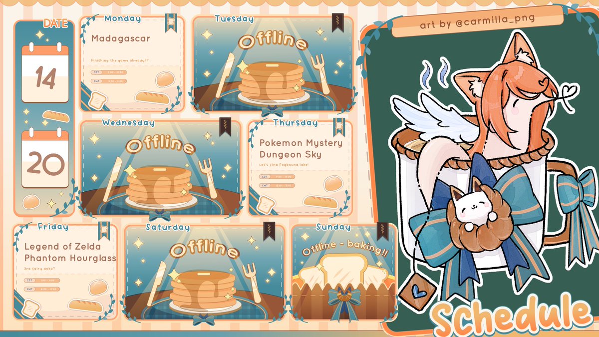 Schedule for the week! Would chat still watch stream if i was a wormy?
#GriffLive