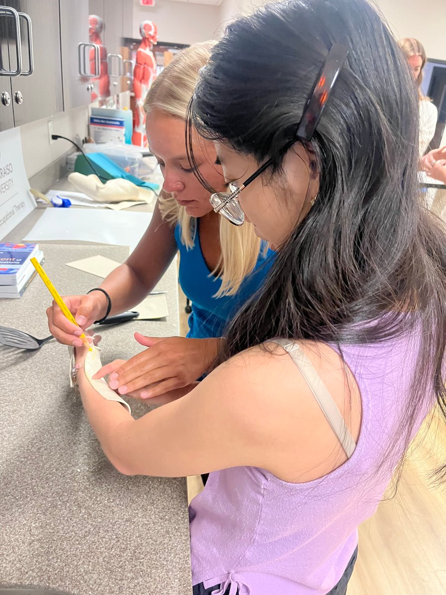 otvalpo's tweet photo. Look WHO is learning how to fabricate a volar wrist immobilization orthosis (WHO)...Students in OCTH 725 are embracing new skills this summer! https://t.co/KfWpF1xifC