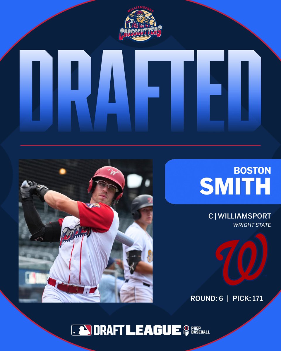 MLB Draft League (@mlbdraftleague) on Twitter photo Boston Smith ➡️ #Natitude
C Boston Smith (@Crosscutters '25 ) has been selected in the #MLBDraft with the 171st pick (6th rd) by the <a href="/Nationals/">Washington Nationals</a> !
18 G, .226/.391/.434 (.825 OPS), 3 HR, 2 2B, 8 RBI, 6 R, 3 SB, 9/24 Def. CS Boston Smith ➡️ #Natitude
C Boston Smith (@Crosscutters '25 ) has been selected in the #MLBDraft with the 171st pick (6th rd) by the <a href="/Nationals/">Washington Nationals</a> !
18 G, .226/.391/.434 (.825 OPS), 3 HR, 2 2B, 8 RBI, 6 R, 3 SB, 9/24 Def. CS