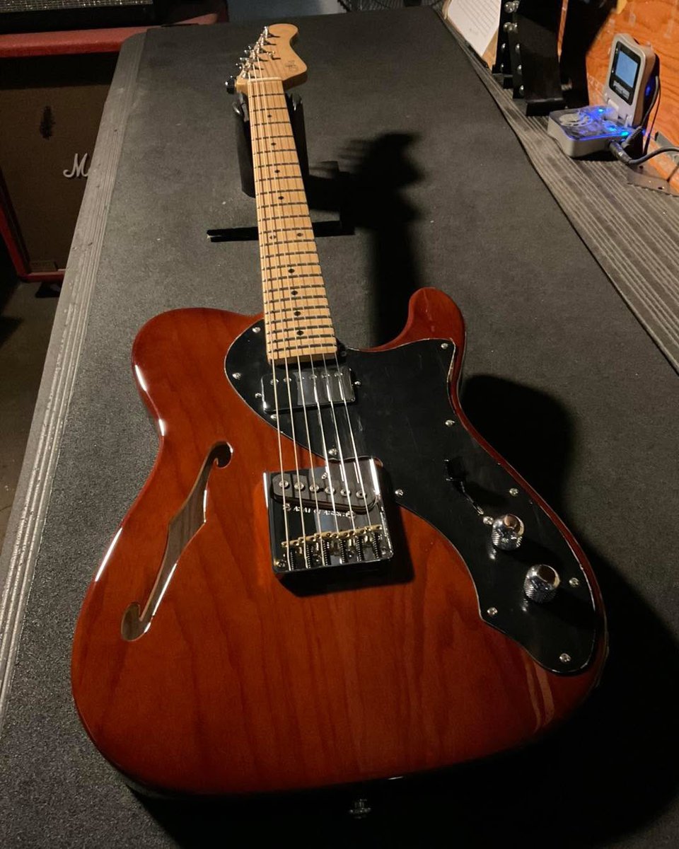 Limited Edition Small-Batch ASAT Classic Bluesboy Semi-Hollow in Mocha over swamp ash. Built for Ahead Music in Cyprus.
