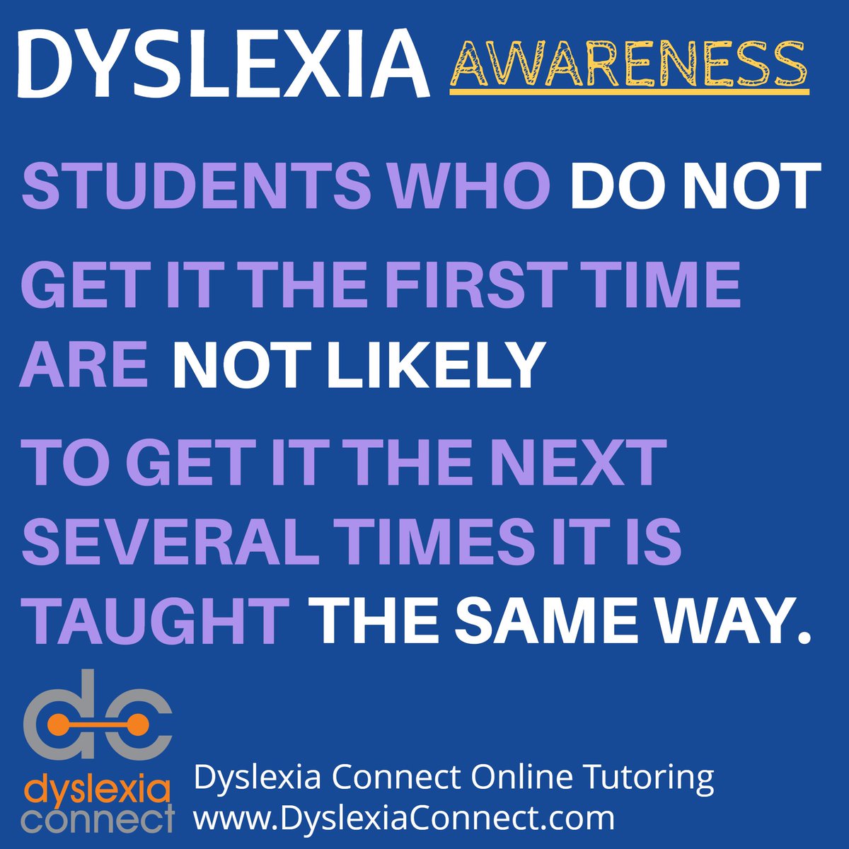 Students with dyslexia must be taught to read with a method that has been proven to be effective for other students with dyslexia. If a method has not worked, more of the same will not produce better results! DyslexiaConnect.com #dyslexia #ADHD #dysgraphia