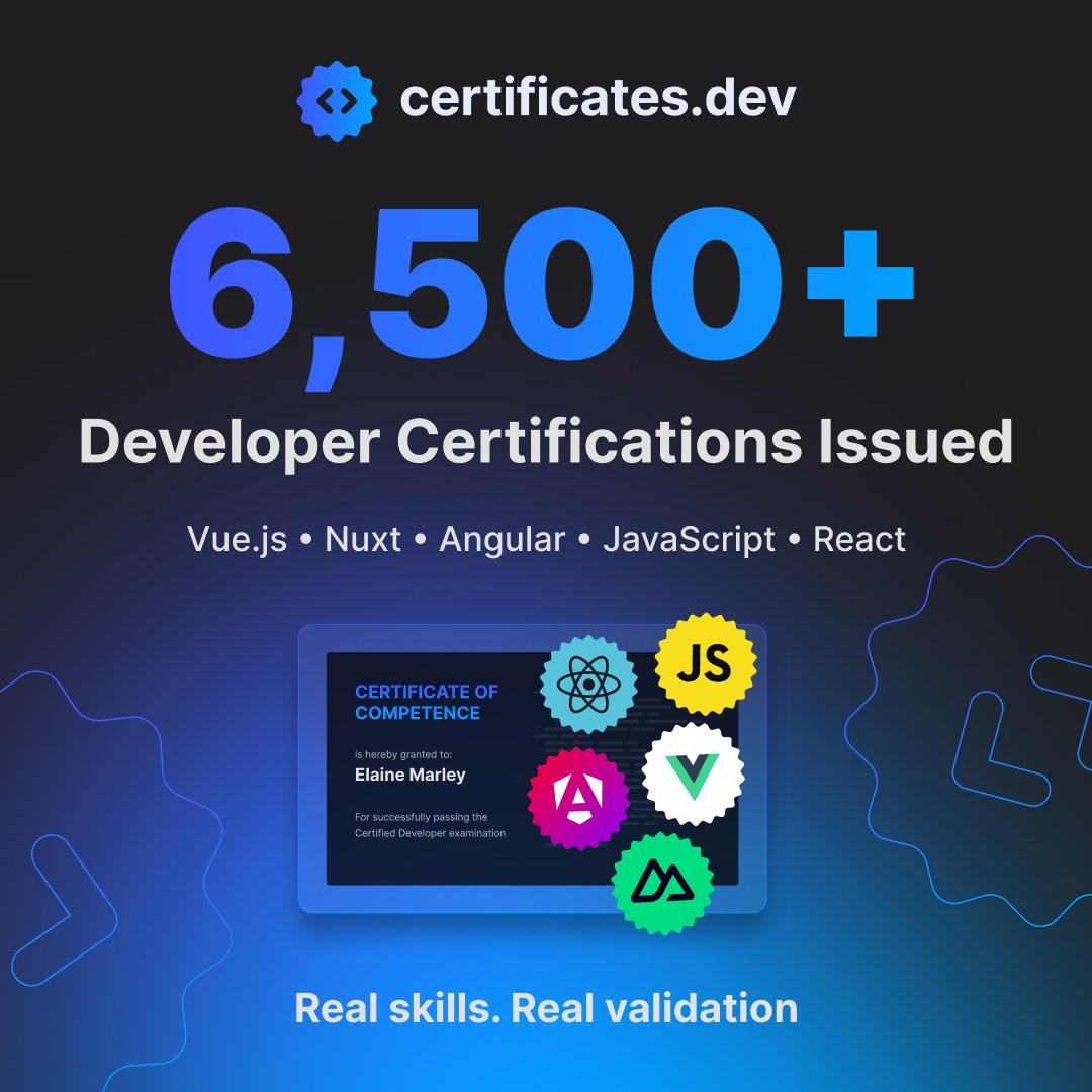 6500 certified devs and counting! 🎉

Every certificate earned represents commitment, real-world skill, &amp; a step forward in a careers. 

To every dev who’s taken the leap to prove their skills - thank you! 

And if you haven’t yet… we’re ready when you are

👉