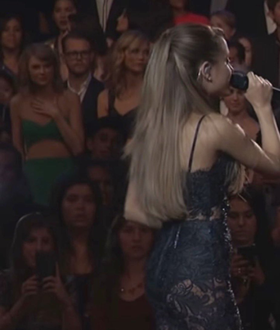 olwestside's tweet image. Taylor Swift fangirling over Ariana Grande’s voice, she knows who the queen of pop is