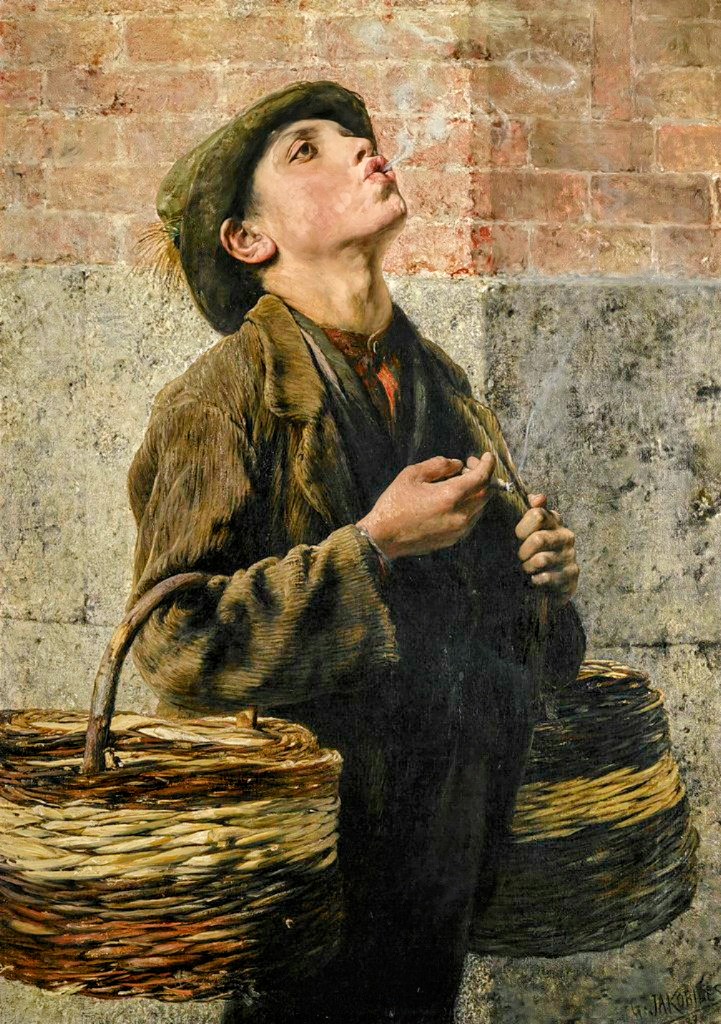 🎨

GEORGIOS JAKOBIDES 
"Smoke rings (the little struggler)" 
(1887)