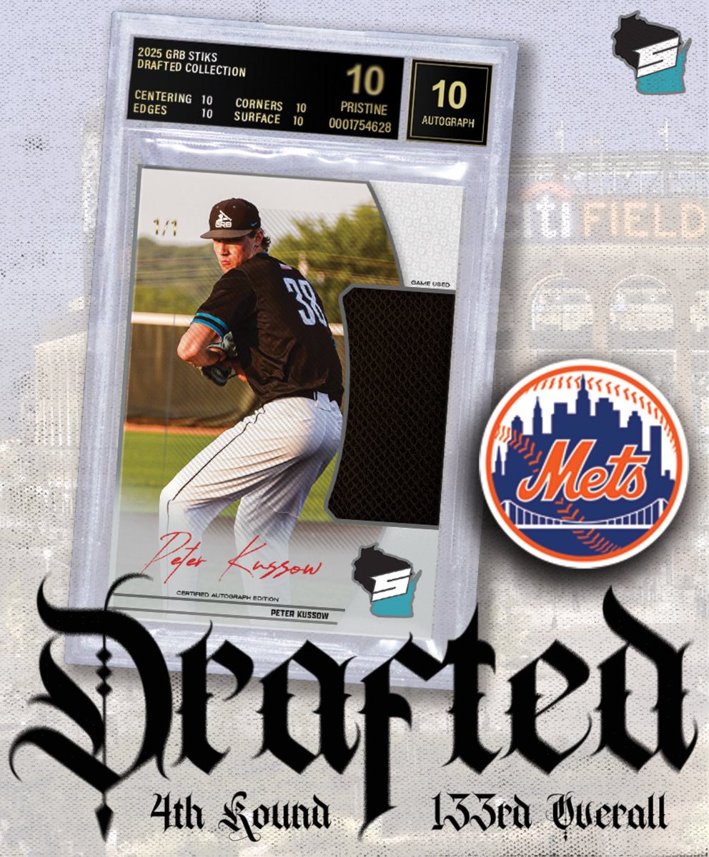 🚨Draft Alert!!🚨 Congratulations to Peter Kussow being selected in the 4th Round of the Major League Baseball Draft by New York Mets. Proud of all your accomplishments, we were lucky to have you in a STiKS uniform! #STiKS #LGM