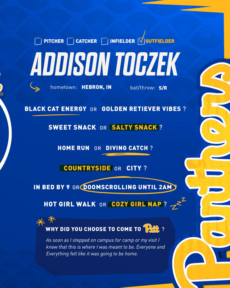 Get to Know ➡️ Addison Toczek 👋💬