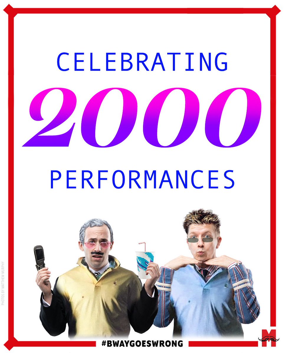Taking it back to the 2000s 🌀

#BwayGoesWrong is celebrating our 2,000th performance at New World Stages Y2K style! Join us on July 28 to celebrate this milestone with $39 tickets at the box office, available starting 2,000 seconds before curtain (P.S. that's 33 minutes) 😜