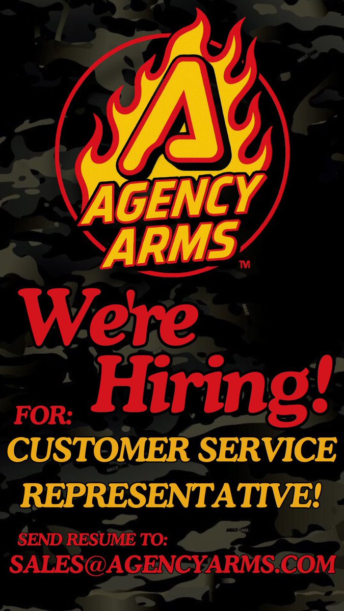 theagencyarms's tweet photo. We’re expanding the brotherhood! Agency Arms is hiring a Customer Service Specialist (entry-level). Must have basic firearm knowledge &amp; strong communication skills. In-office only (Caldwell, ID). Apply: Sales@AgencyArms.com. No remote. We’ll reach out to those who applied! https://t.co/Ew4srj6Uyk