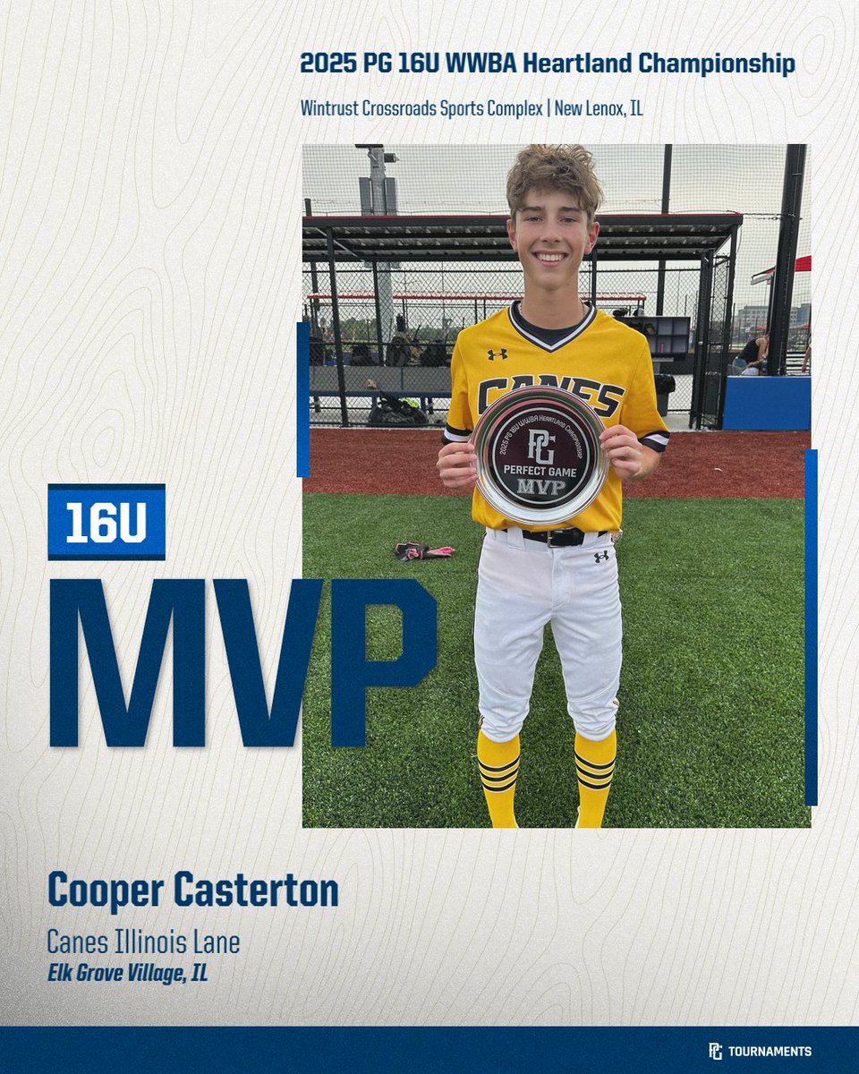 PG_Illinois's tweet image. 2025 PG 16U WWBA Heartland Championship

Champions: Wow Factor QC 16u
Finalists: Canes Illinois Lane
MVP: Cooper Casterton
MVPitcher: Jaxon Anderson