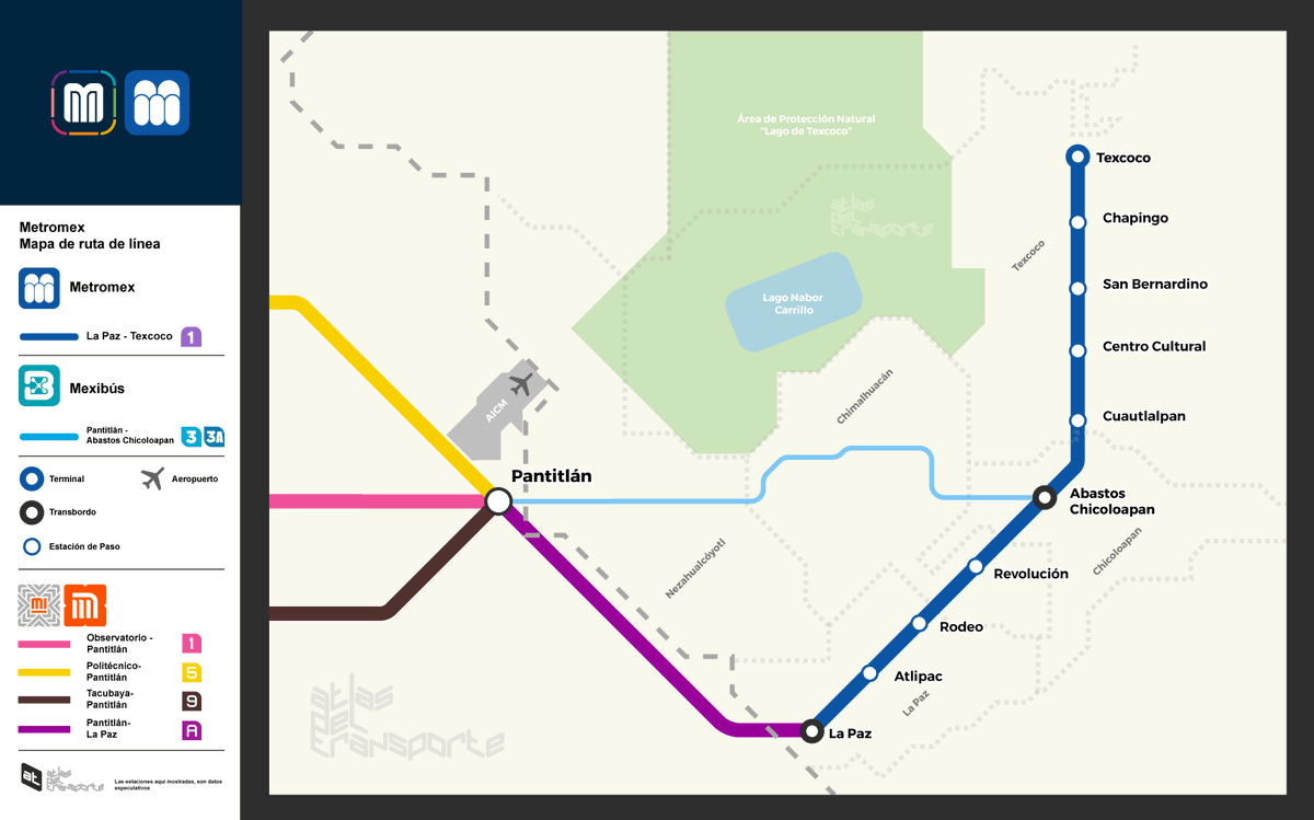 TranspAtlas's tweet image. ¿Metromex? - Línea 1
La Paz - Texcoco
Este es un diagrama de línea, con la propuesta de Tren Ligero, que el SITRAMYTEM ha licitado para sus estudios.
¿Es ahora que el Metromex pueda ver la luz?
#Metromex #TrenLigero #Edomex #MovilidadCDMX #Texcoco