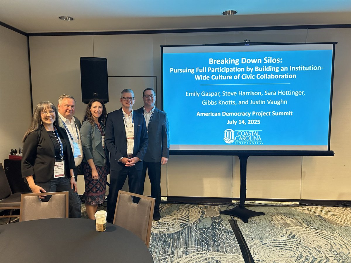 Gibbs Knotts (@gibbsknotts) on Twitter photo Honored to share the great work taking place at <a href="/CCUChanticleers/">Coastal Carolina University</a> with participants at the American Democracy Project annual meeting. #CivilDiscourse #BreakingDownSilos <a href="/AASCU/">AASCU</a> <a href="/ADPaascu/">AASCU's American Democracy Project</a> <a href="/ccuhonors/">HTC Honors College</a> <a href="/ccuspadoni/">Spadoni College of Education & Social Sciences</a> Honored to share the great work taking place at <a href="/CCUChanticleers/">Coastal Carolina University</a> with participants at the American Democracy Project annual meeting. #CivilDiscourse #BreakingDownSilos <a href="/AASCU/">AASCU</a> <a href="/ADPaascu/">AASCU's American Democracy Project</a> <a href="/ccuhonors/">HTC Honors College</a> <a href="/ccuspadoni/">Spadoni College of Education & Social Sciences</a>