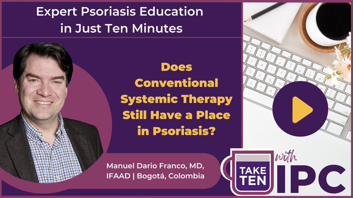 In this #TakeTenWithIPC, #IPCCouncilor Dr. Manuel Dario Franco breaks down where systemic therapies fit into today's evolving #psoriasis treatment landscape.

Watch now: psoriasiscouncil.org/resources/conv…

#PsoriasisExpert #Dermatology #PsoriasisTreatment #GlobalDermCare