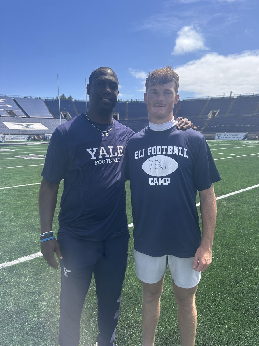 kadenwebber42's tweet photo. Thank you @YUFBRecruiting and @yalefootball for a great experience and well ran camp. Appreciate the player panel and great feedback from team and coaches. Looking forward to getting back for a game. Thank you @CoachRenoYale @maknight3 @AlexKurtzYale for reaching out and inviting me.
@GCARamsFootball @GCAcoachPrice @CoachMPrice @MrCoachCraney @govols21 @TNSelect7V7 @CSmithScout @TnVarsity @PrepRedzoneTN @prepxtra @beyond_grind @5StarPreps