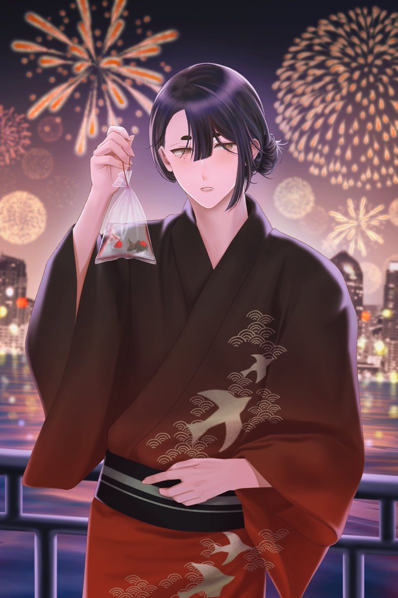 #srktotanabata

ไม่รู้ไปทำอีท่าไหน เดินเข้าบูธตักปลาเล่นๆกลับได้ปลาทองมา2ตัวซะแบบนั้น…

“คงต้องเลี้ยงแล้วสินะ”

สัตว์เลี้ยงชนิดแรกที่คูยะตัดสินใจเลี้ยงอย่างกะทันหัน