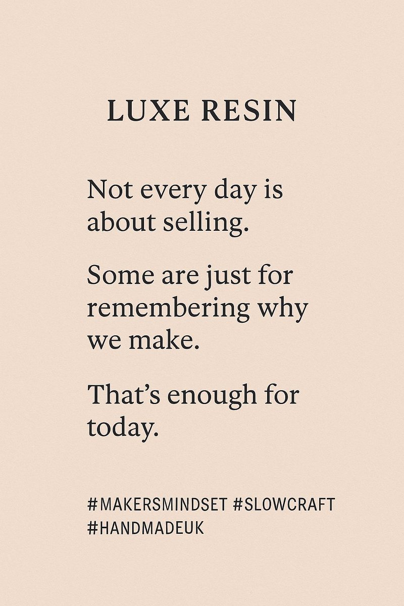 martyn_wells's tweet image. Workshop’s silent now.
Oiled wood, warm air, calm.

Not every day is about selling.
Some are just for remembering why we make.

That’s enough for today.

#LUXERESIN #MakersMindset #SlowCraft #EveningFeels #HandmadeUK