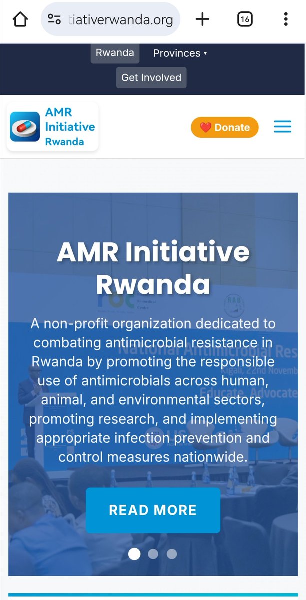🚨 Our Website is live!

The AMR Initiative Rwanda has launched its official website! 🌍

Explore how we're actively  tackling #Antimicrobialresistance in Rwanda through a One Health approach.

Link: amrinitiativerwanda.org

 #OneHealth #ActOnAMR #IPC
#RwandaHealth #GlobalHealth