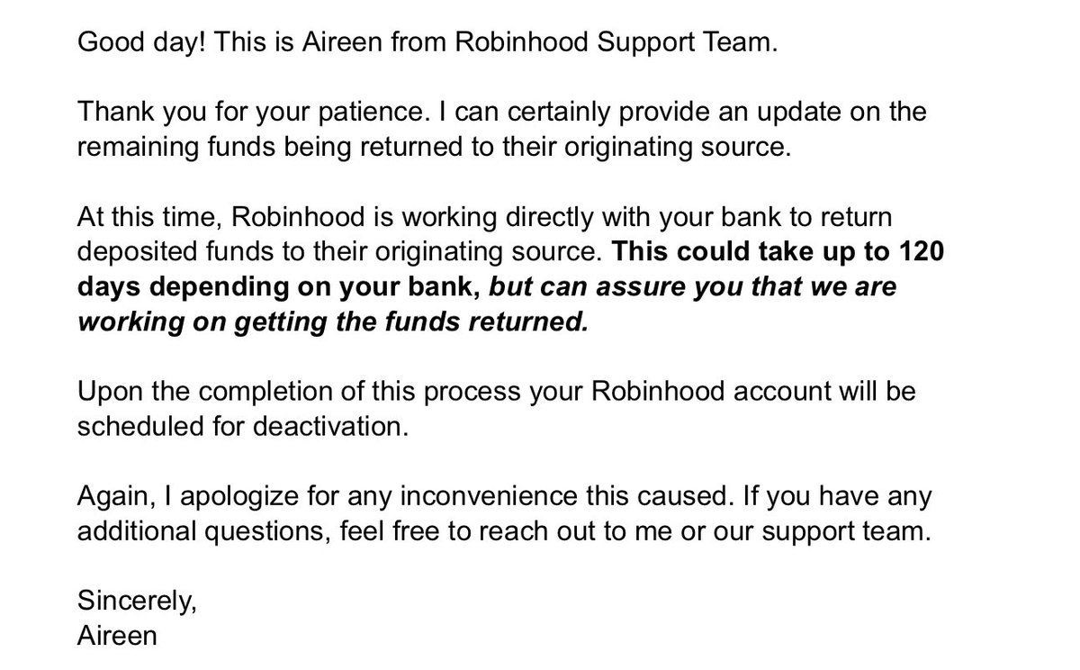 Dump <a href="/RobinhoodApp/">Robinhood</a> NOW.

They hold your funds for 120 days when closing an account.

GARBAGE