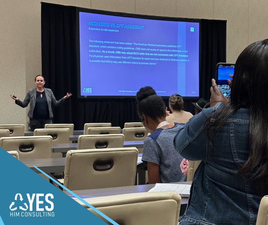 YesHIMconsult's tweet image. When you don’t trust the cloud, so you become the cloud. 😆 We love seeing attendees taking notes!
#YESHIMConsulting #FHIMA2025 #CodingUpdates #NCCIedits #OutpatientCoding #HIMLeadership #MedicalCoding