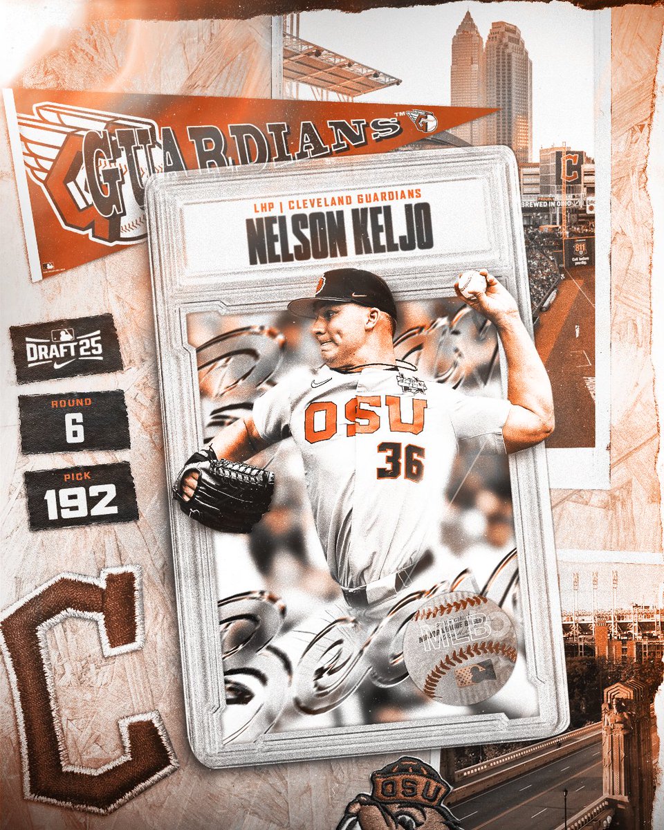 Another Beav to the Guardians ... Nelson Keljo in the sixth round to Cleveland!

#GoBeavs