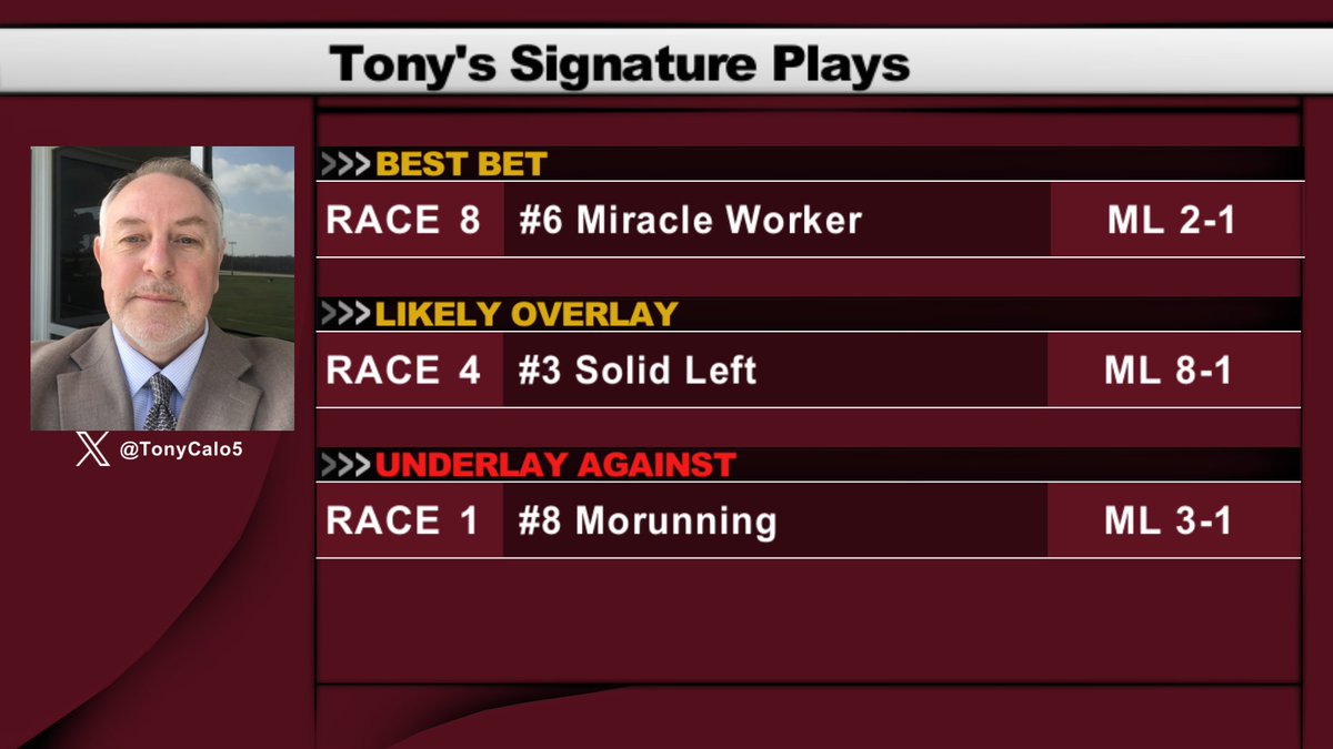 TrustYourLuck's tweet image. We're racing @EllisParkRacing and @TonyCalo5 and I are looking to cash on these Signature Plays