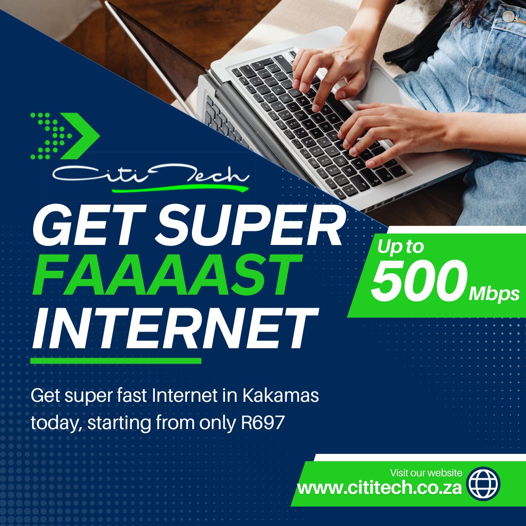 Hey Kakamas! Sign up for Ultra fast Fibre today! 50Mbps for only R697pm -> 500Mbps for only R1,447pm. Sign up today here: zurl.co/VXBLd