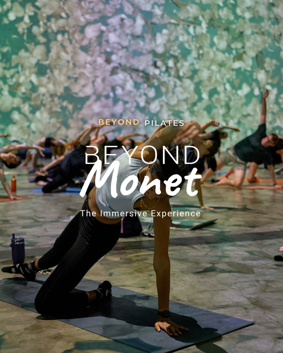 MandSBankArena's tweet image. Step into something extraordinary. Beyond Pilates isn’t just a class—it’s a full-body, mind-enhancing experience set in a breath-taking 10,000 sq. ft immersive room ✨
Surrounded by a stunning virtual exhibit, each 50-minute mat-based session is designed with you in mind.…