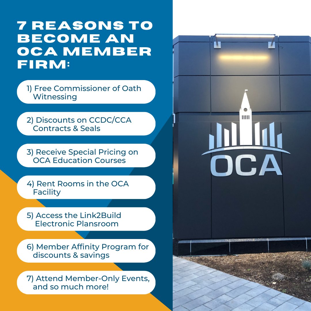 Ottawa Construction Association (@constructionott) on Twitter photo Dive into a realm of fantastic benefits with OCA! From unique networking events to special discounts, an OCA Membership gives you the ultimate edge. Explore further on our website or connect with Stephanie Wallace, our Director of Membership, at stephanie@oca.ca now! #MyOCA Dive into a realm of fantastic benefits with OCA! From unique networking events to special discounts, an OCA Membership gives you the ultimate edge. Explore further on our website or connect with Stephanie Wallace, our Director of Membership, at stephanie@oca.ca now! #MyOCA