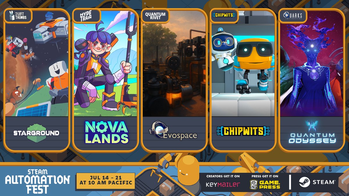 Keymailer's tweet image. Build it, wire it, and run it! Grab your keys here at Keymailer’s Steam Automation Fest Collection!
Check it out on Keymailer: keymailer.co/km/steamautoma…