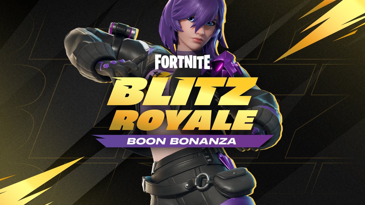 Fortnite's tweet image. Check out what’s coming every week in Blitz Royale, next up: Boon Bonanza!
Plus, log in July 15 - 29 and you’ll be granted the Blitz Axe to complete your golden drip 😎