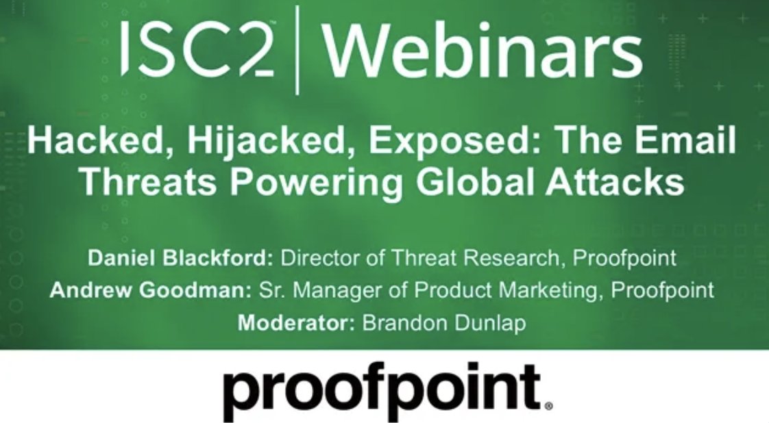 Join us along with Proofpoint on July 15 at 1 pm ET, as we unpack the latest intelligence on nation-state actors, cybercriminal campaigns &amp; shifting TTPs - drawing from real-world data and observed activity sets across our global telemetry. 

Register: ow.ly/Gbej50Wozbr