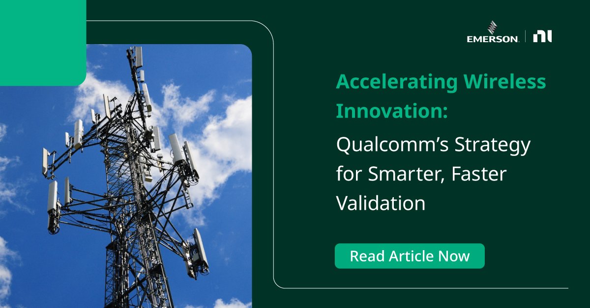 By shifting from isolated test environments to a unified strategy, wireless leader <a href="/Qualcomm/">Qualcomm</a> is scaling smarter. Read how its validation teams use NI tools to automate &amp; standardize workflows globally, accelerating 6G innovation &amp; future wireless tech. 🛜 bit.ly/3TE7Bpd