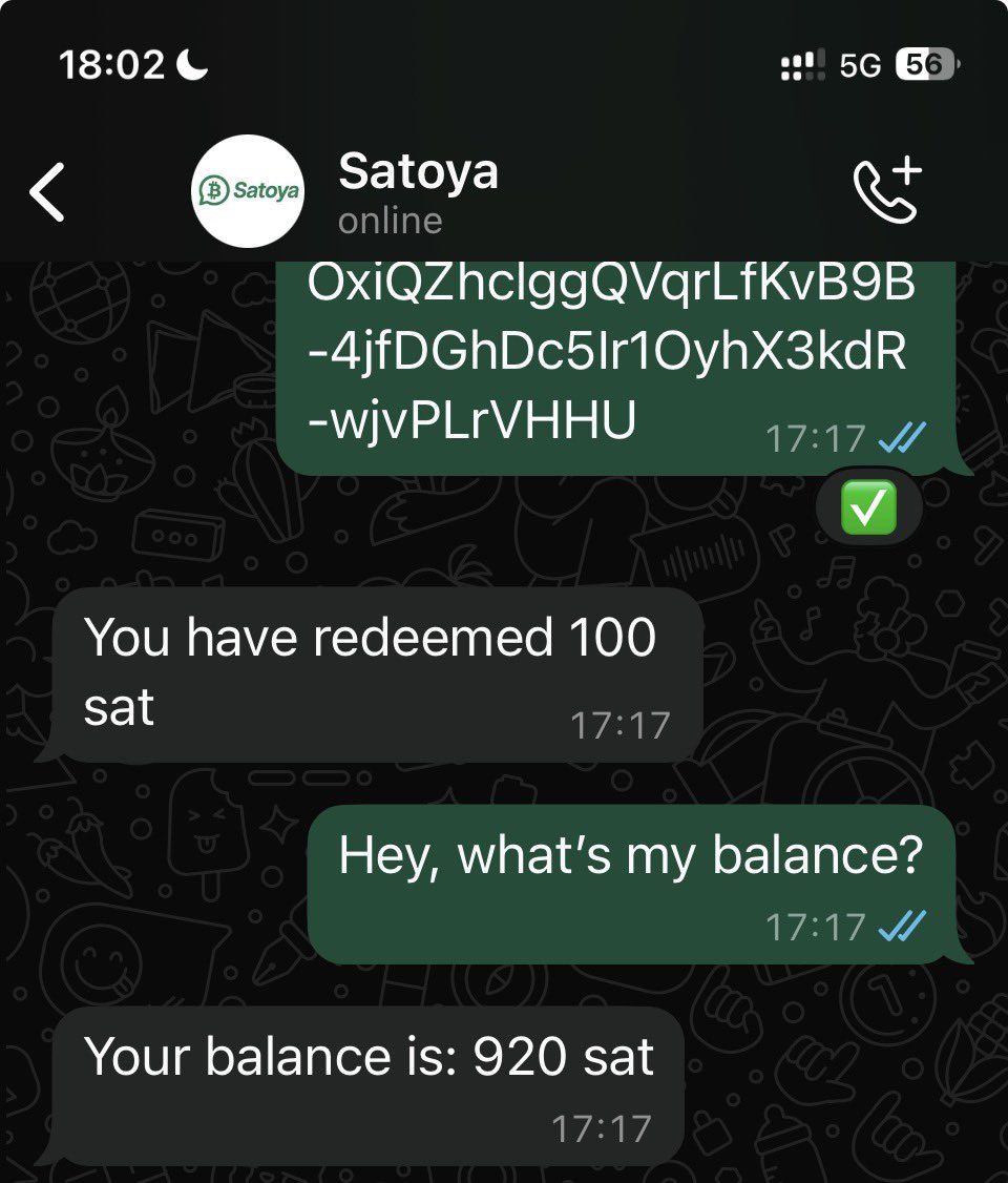 Not sure if it counts but this weekend I hacked together a WhatsApp <a href="/CashuBTC/">Cashu</a> wallet which is mainly useful for sending bitcoin to normies