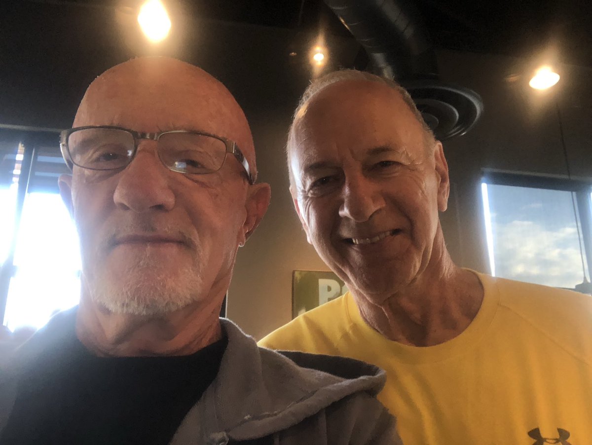 We met in a Starbucks at seven in the morning in Albuquerque, New Mexico, where Better Call Saul was being shot. Told me his mother taught Larry Bird at Indiana State.