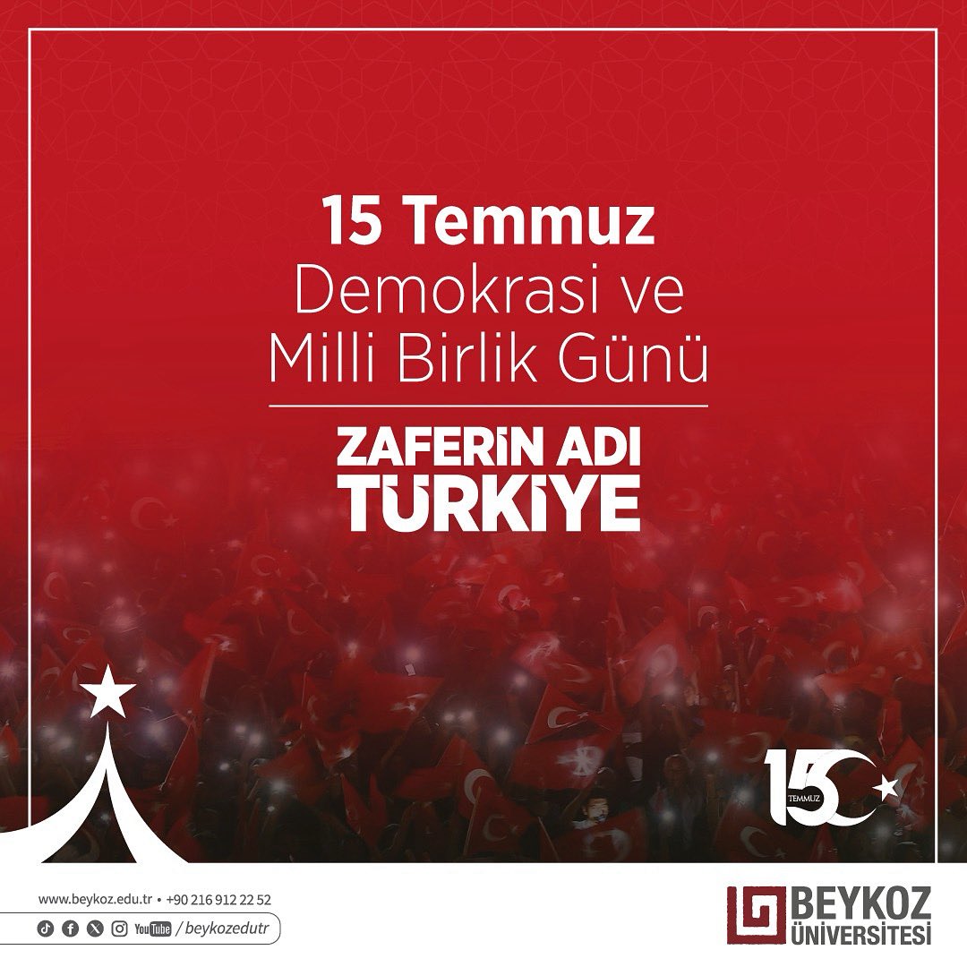 "Zaferin Adı Türkiye” temasıyla anılan bu anlamlı günde; başta 15 Temmuz şehitlerimiz olmak üzere, vatanımızın bağımsızlığı ve bütünlüğü için hayatını feda eden tüm şehitlerimizi rahmet ve minnetle anıyor, gazilerimize şükranlarımızı sunuyoruz.

#15Temmuz #ZaferinAdıTürkiye