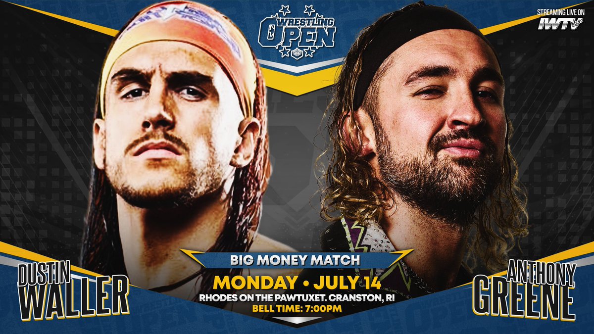 Tonight
LIVE on IWTV.live

7pm ET
<a href="/WrestlingOpenRI/">Wrestling Open RI</a>

IWTV.live

#IndependentWrestling #ProWrestling #IndieWrestling #IWTV