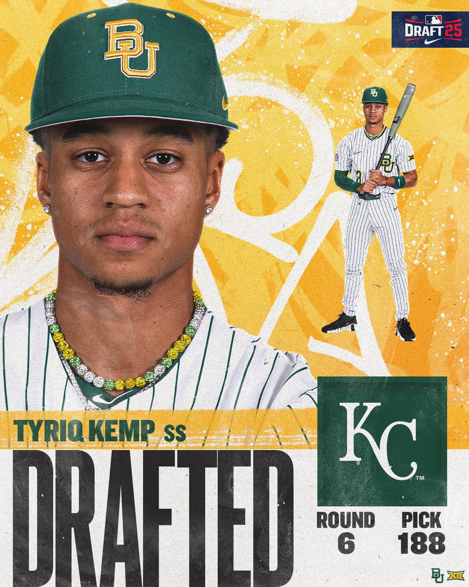 Baylor Baseball (@baylorbaseball) on Twitter photo From The Netherlands to Kansas City ‼️
Tyriq Kemp is headed to the <a href="/Royals/">Kansas City Royals</a> 👑
#SicEm 🐻⚾️ | #Together From The Netherlands to Kansas City ‼️
Tyriq Kemp is headed to the <a href="/Royals/">Kansas City Royals</a> 👑
#SicEm 🐻⚾️ | #Together