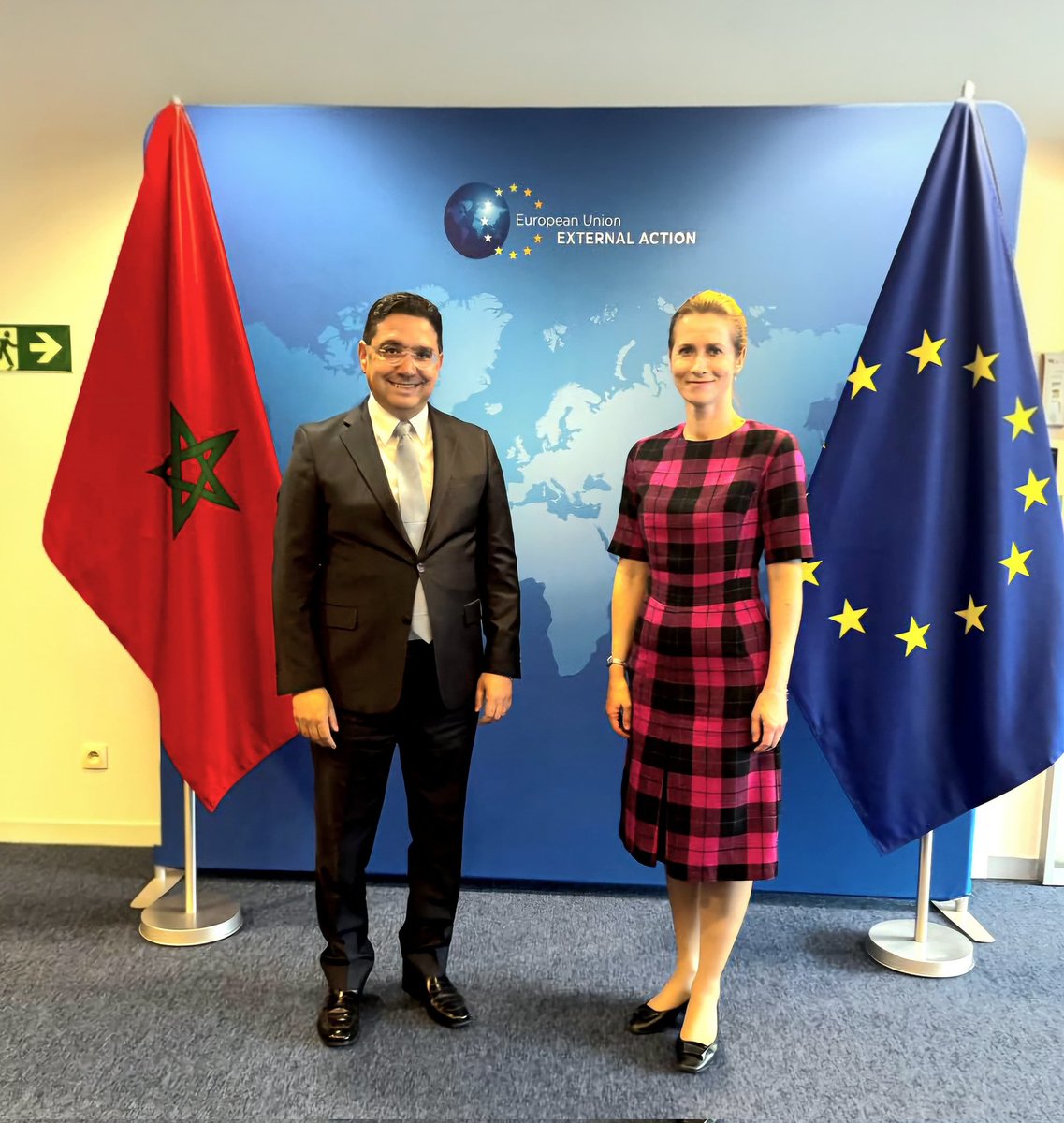 MFA Nasser Bourita held talks in Brussels,with the High Representative for Foreign Affairs and Security Policy and Vice-President of the <a href="/EU_Commission/">European Commission</a>,Ms.Kaja Kallas to discuss the strategic partnership between🇲🇦&amp;🇪🇺 as well as regional and international issues of common interest