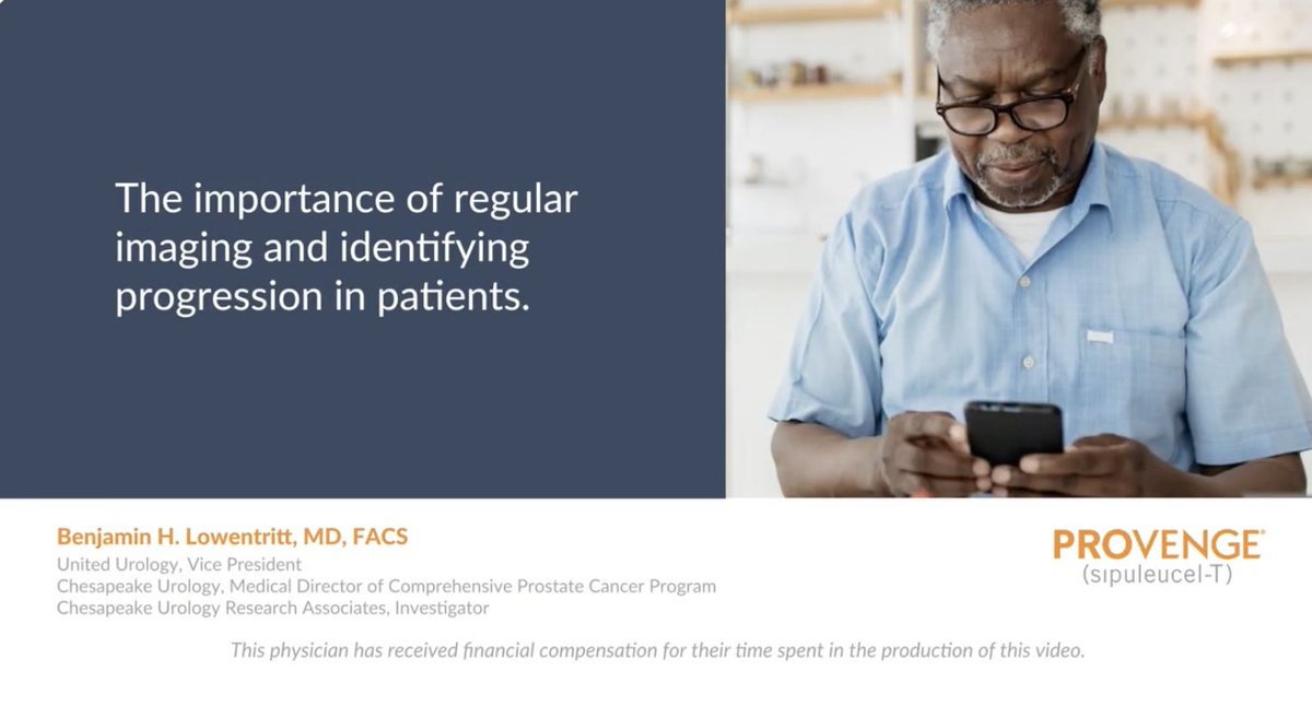 Dr. Lowentritt discusses why advanced imaging is essential for monitoring progression and how PROVENGE® (sipuleucel-T) fits into the treatment journey.

🎥 Watch now: brnw.ch/21wU8ut