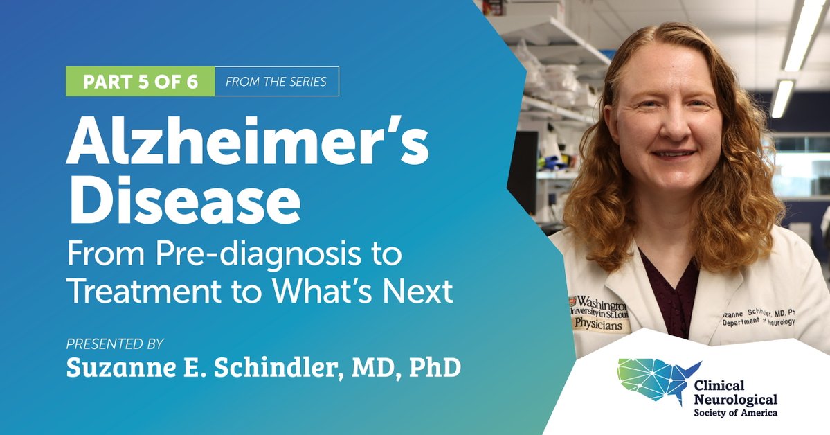 NeuroAmerica's tweet image. CNSA's latest episode of its Alzheimer's disease 6-part series is now LIVE!
Listen to @SuzanneESchind1, MD, PhD, as she talks about the realities of treating Alzheimer’s Disease from a clinician's experience.
Watch to learn more: bit.ly/3TYEddH