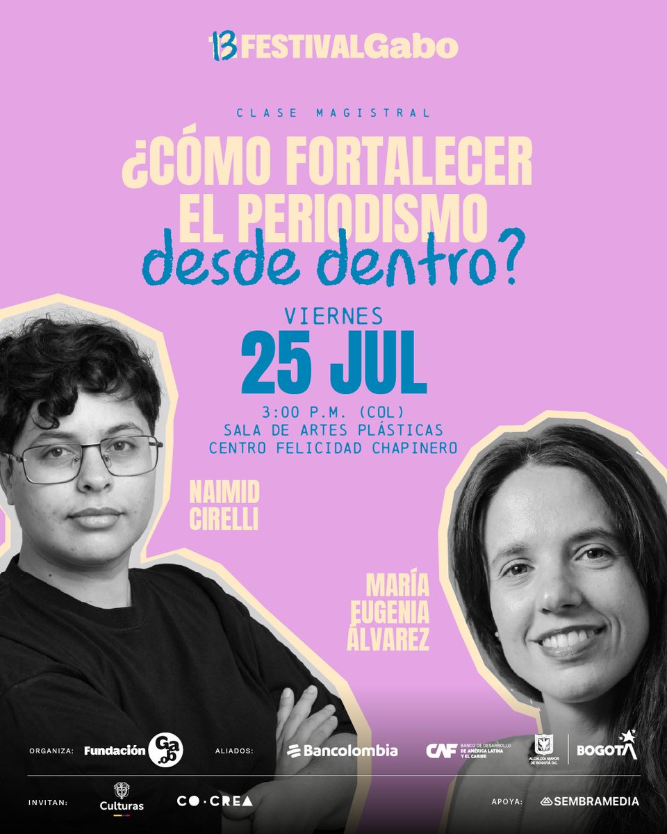 1️⃣ ¿Cómo fortalecer el periodismo desde dentro?

En el cambiante ecosistema digital, es necesario que los periodistas se replanteen cómo entienden y cómo comunican el valor de su trabajo. 

En esta clase magistral, con María Eugenia Álvarez y Naimid Cirelli de SembraMedia, se
