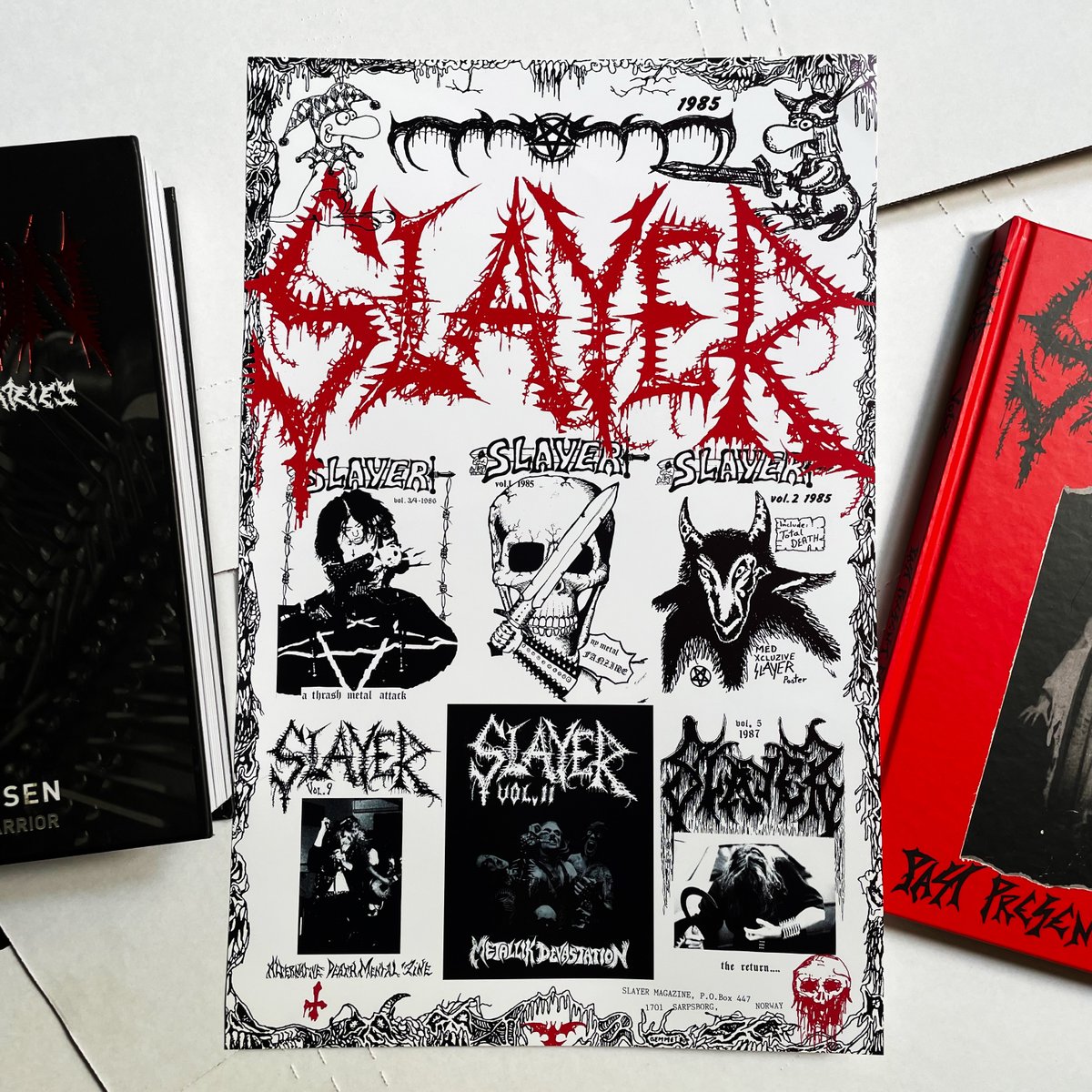 ianchriste's tweet image. Unearthed some 2011 SLAYER MAG posters ⚡ Roughly 11"x17", we'll ship to you curled—not folded or rolled—in an LP mailer for $15ppd ea. in the U.S. 👺 Zelle / PayPal: bazillion@bazillionpoints.com or Venmo @bazillionpoints w/yer earthly address 🦖
#metalion #slayermag #arnebabb