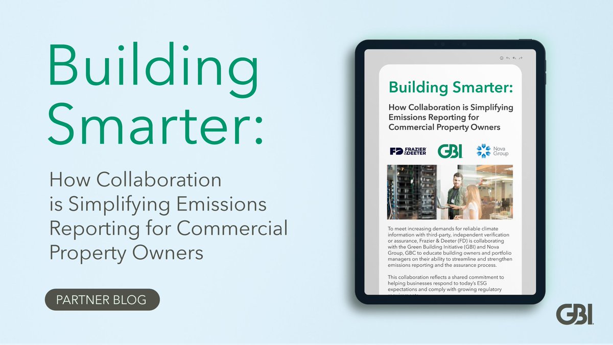 Green Building Initiative (@thegbiorg) on Twitter photo In collaboration with Frazier & Deeter and Nova Group, GBC: 🔗 Access this free resource and learn how to meet increasing demands for reliable climate information with third-party, independent certification or assurance: bit.ly/4lbY0lE In collaboration with Frazier & Deeter and Nova Group, GBC: 🔗 Access this free resource and learn how to meet increasing demands for reliable climate information with third-party, independent certification or assurance: bit.ly/4lbY0lE